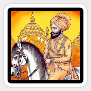 Guru Gobind Singh drawing Sticker